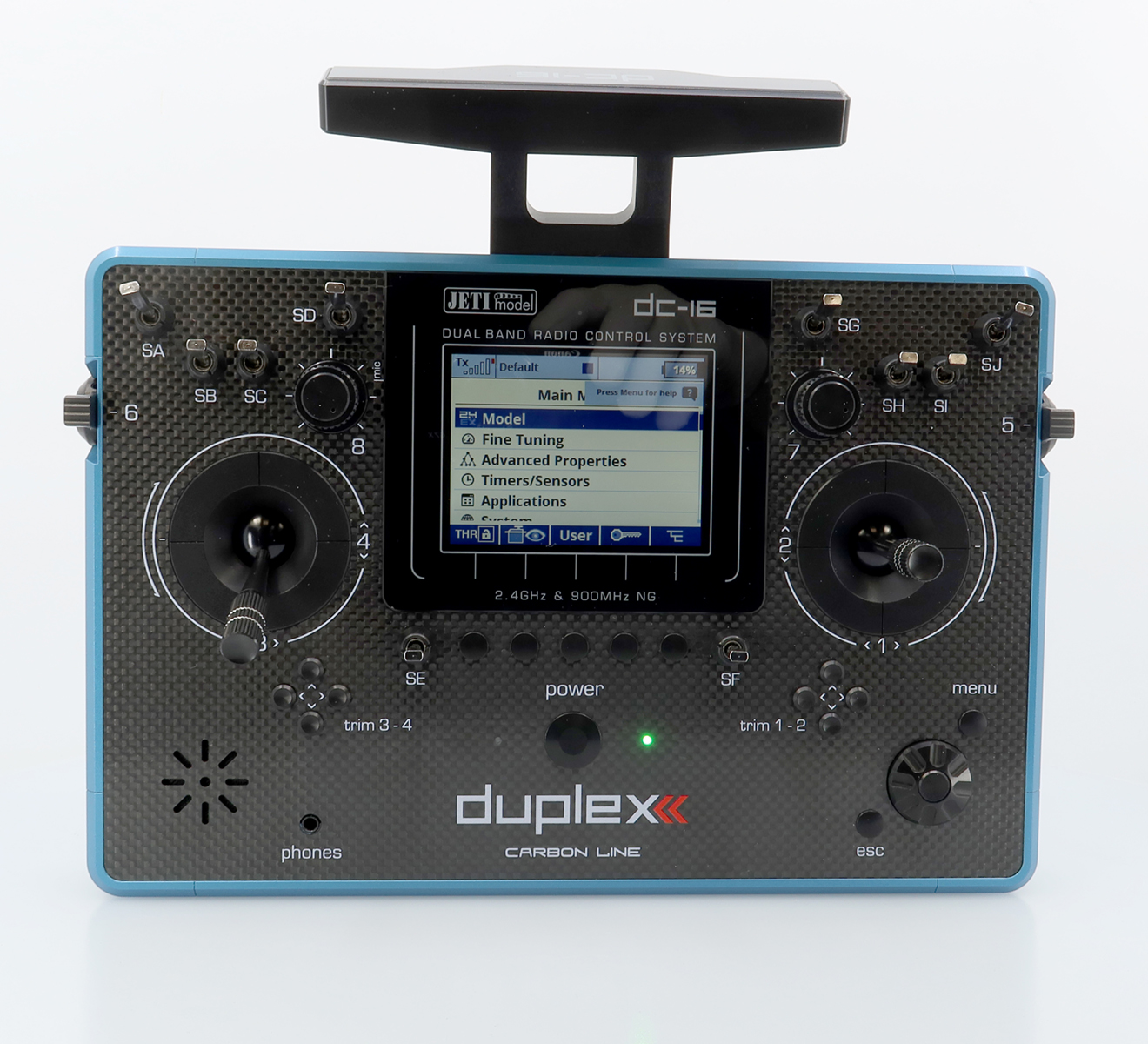 Transmitter Duplex DC-16 II.- Carbon Line Blue lacquered AU